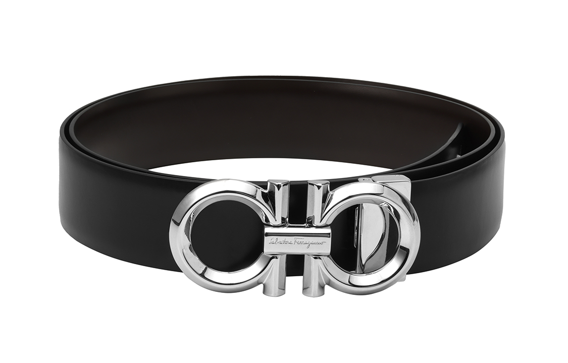 Details for Ferragamo 双面皮带, 黑色/胡桃色, 3.5厘米 679939-0694743