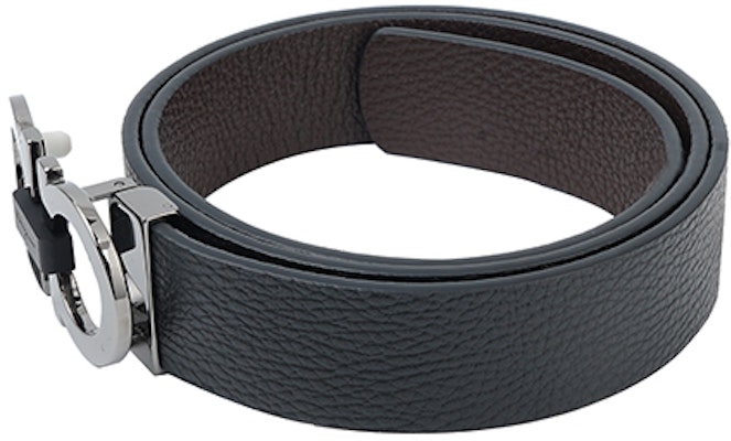 Ferragamo Tali Pinggang Kulit Boleh Balik, Hitam/Walnut, Lebar 3.5cm 678783-0476361 Sizing Ferragamo Tali Pinggang Kulit Boleh Balik, Hitam/Walnut, Lebar 3.5cm 678783-0476361