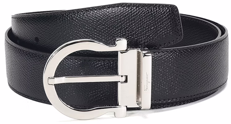 Cinturón reversible Ferragamo de cuero, hebilla de pin, negro/marrón, 3.5cm 679781-0675140 Buy Cinturón reversible Ferragamo de cuero, hebilla de pin, negro/marrón, 3.5cm 679781-0675140