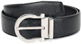 Buy Cinturón reversible Ferragamo de cuero, hebilla de pin, negro/marrón, 3.5cm 679781-0675140