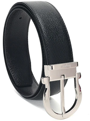 Cinturón reversible Ferragamo de cuero, hebilla de pin, negro/marrón, 3.5cm 679781-0675140 Shop Cinturón reversible Ferragamo de cuero, hebilla de pin, negro/marrón, 3.5cm 679781-0675140