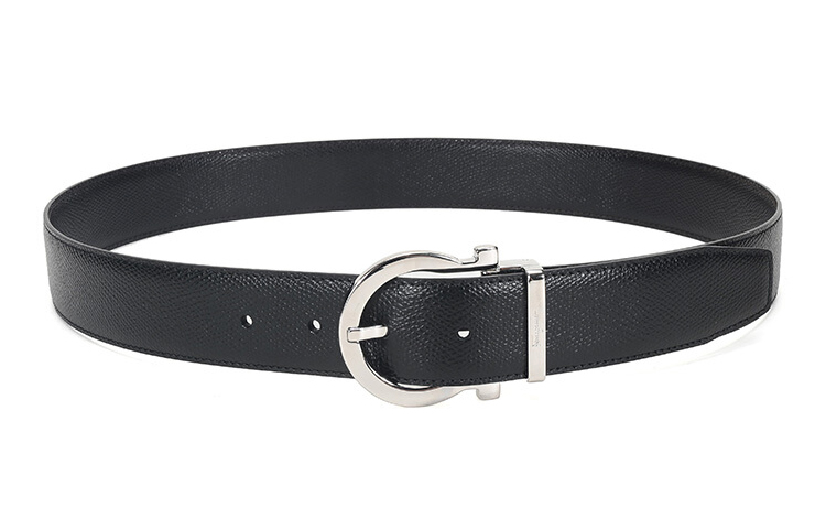 Ferragamo Reversible Leather Belt, Pin Buckle, Black/Brown, 3.5cm 679781-0675140 圖 5