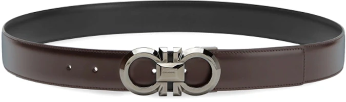 Ferragamo Reversible Leather Belt for Men, Brown/Black, 3.5CM Adjustable Buckle. 670320-770936 Ferragamo Reversible Leather Belt for Men, Brown/Black, 3.5CM Adjustable Buckle. 670320-770936