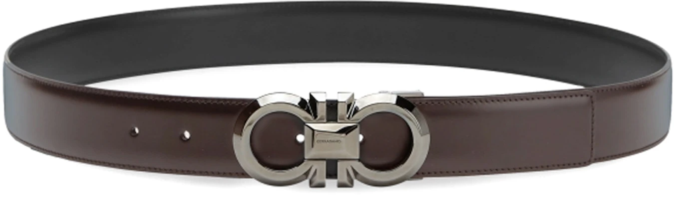 Cinturón Reversible de Piel Ferragamo para Hombre, Marrón/Negro, Hebilla Ajustable. 670320-770936 Order Cinturón Reversible de Piel Ferragamo para Hombre, Marrón/Negro, Hebilla Ajustable. 670320-770936