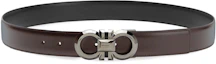 Order Cinturón Reversible de Piel Ferragamo para Hombre, Marrón/Negro, Hebilla Ajustable. 670320-770936