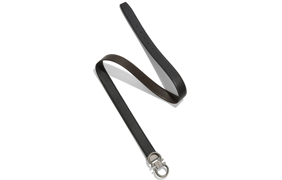 Ferragamo Reversible Leather Belt with Antique Buckle 3.5cm Wide 679938-0698949 圖 3