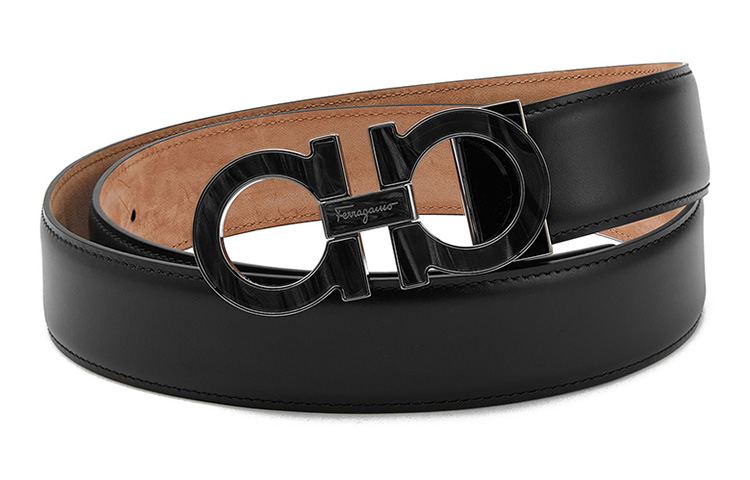 Ferragamo Reversible Leather Belt with Buckle, 3.5cm Wide. 679110-587067 圖 2