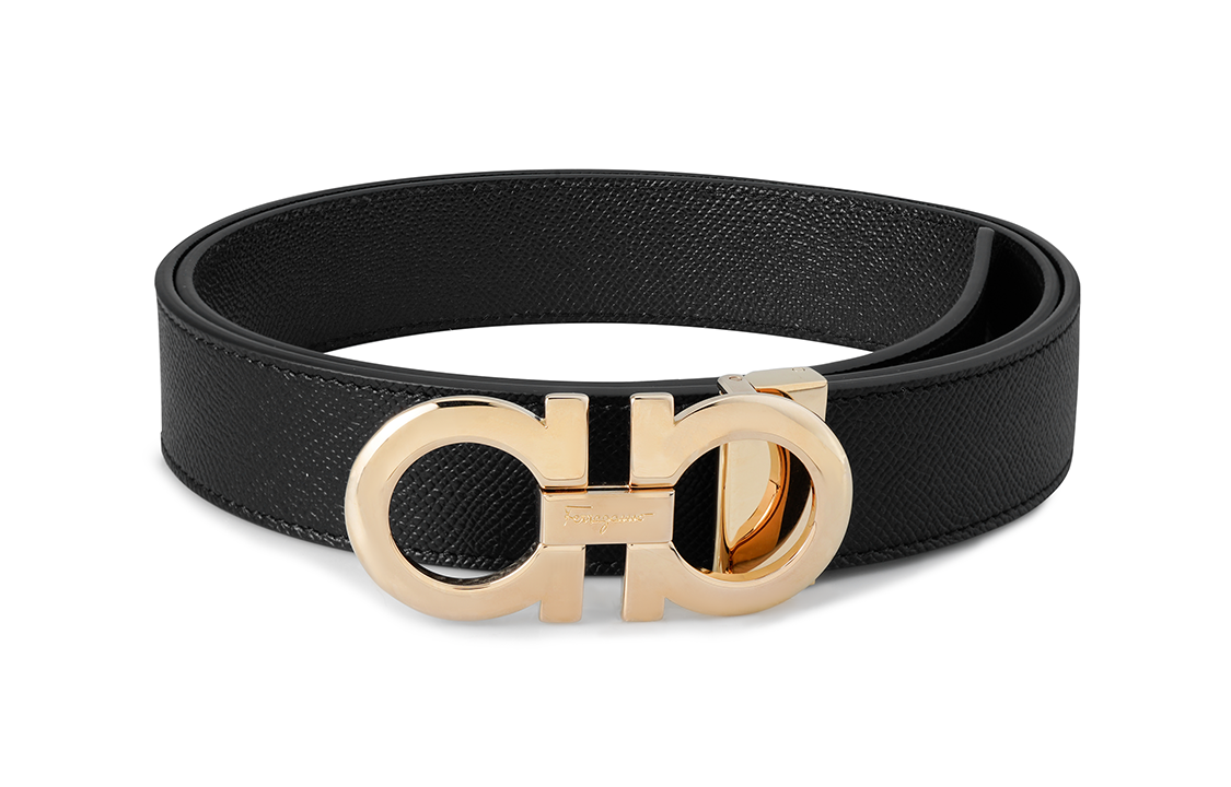 Order Ferragamo Reversible Leather Belt with Buckle, 3.5cm Wide 675542-0714423