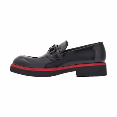 FERRAGAMO Round Toe Slip-On Loafers 'Black'
