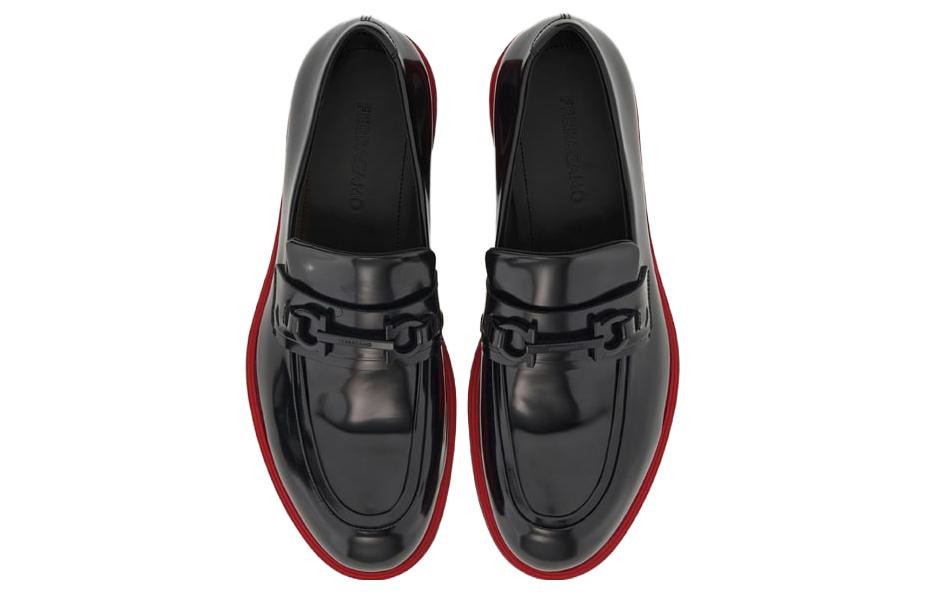 Shop FERRAGAMO Mocasines de Punta Redonda 'Negro' 021965-766244