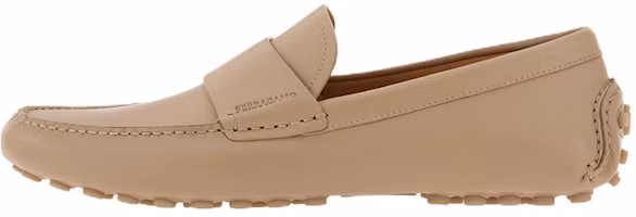 FERRAGAMO Saddle Loafers Beige Casual Slip-On Leather Shoes 021453 761125 FERRAGAMO Saddle Loafers Beige Casual Slip-On Leather Shoes 021453 761125