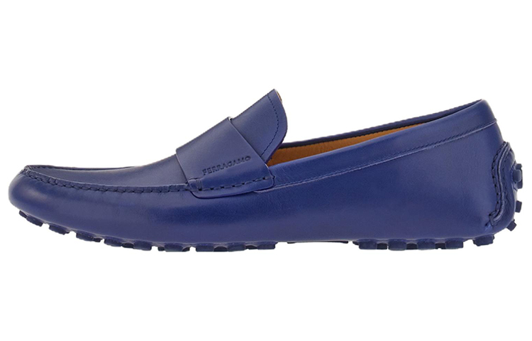 Ferragamo Saddle Slip-On Casual Shoes Blue - 021453 761395