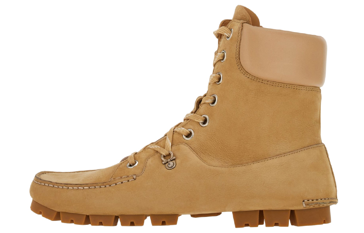 FERRAGAMO Salvatore Ankle Boot 'Beige' 'High Two-Tone Laces' 021114-758676