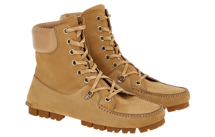 FERRAGAMO Salvatore Ankle Boot 'Beige' 'High Two-Tone Laces' 圖 3