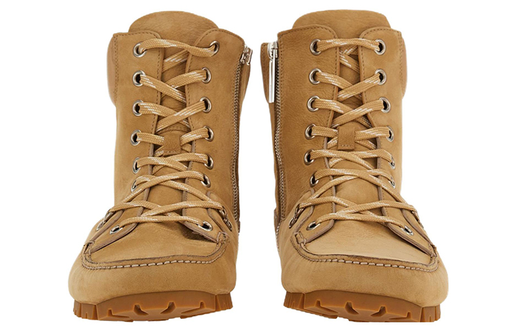 FERRAGAMO Salvatore Ankle Boot 'Beige' 'High Two-Tone Laces' 圖 4