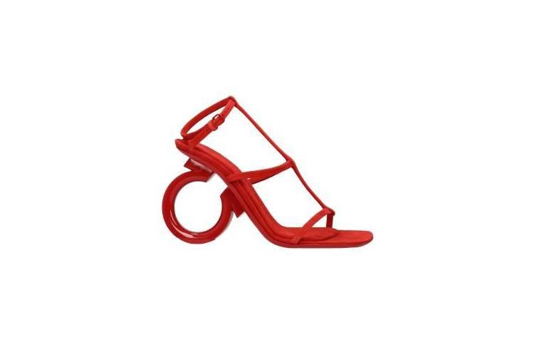FERRAGAMO Salvatore Elina Sandals 'Red Flame'