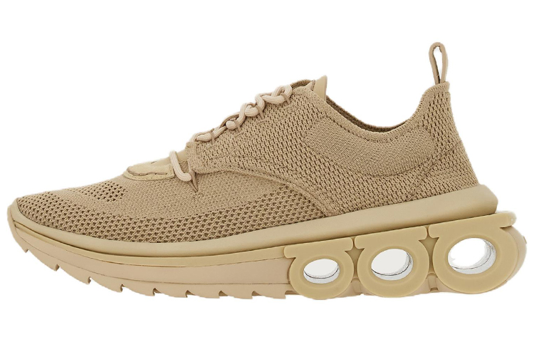 FERRAGAMO Salvatore Fabric and Suede Leather Sneakers 'Light Brown'