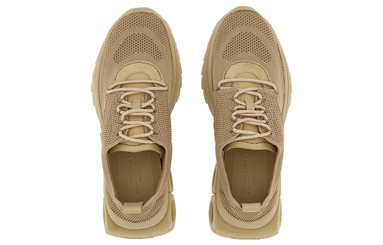 FERRAGAMO Salvatore Fabric and Suede Leather Sneakers 'Light Brown' 圖 3