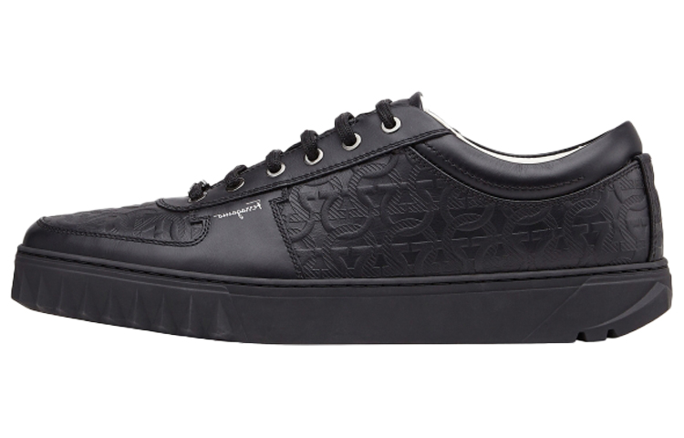 FERRAGAMO Salvatore Gancini 'Black Fashion Sneakers'
