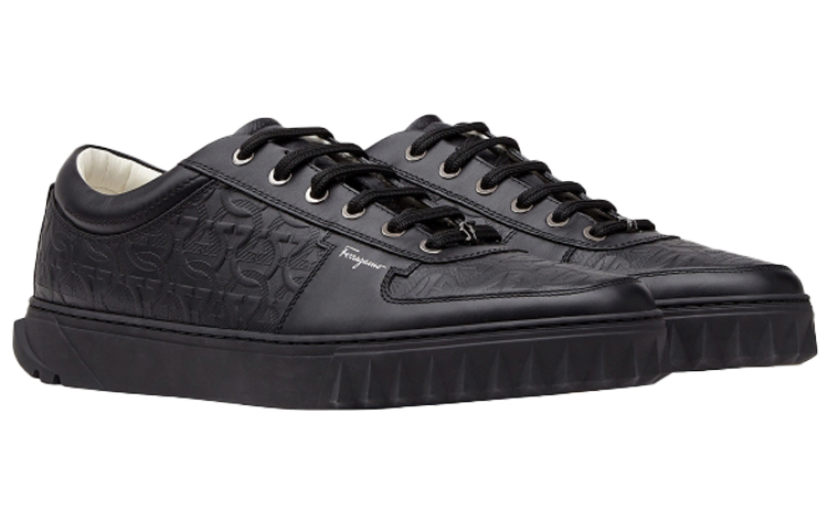 FERRAGAMO Salvatore Gancini 'Black Fashion Sneakers' 圖 3
