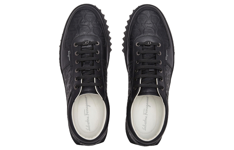FERRAGAMO Salvatore Gancini 'Black Fashion Sneakers' 圖 4