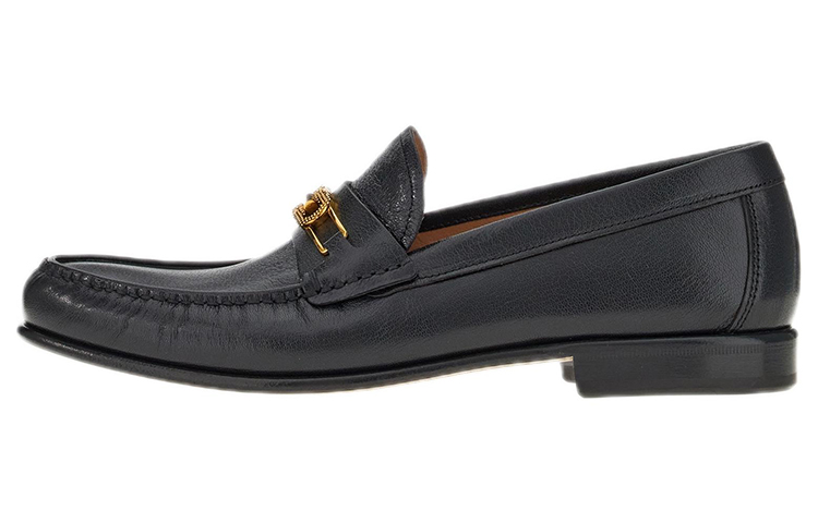 Buy FERRAGAMO菲拉格慕 Gancini 羊皮 粒面質感 休閒鞋 黑色