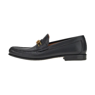 FERRAGAMO Salvatore Gancini 'Black Grained Leather'