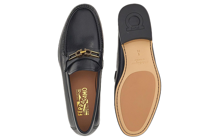 Purchase FERRAGAMO菲拉格慕 Gancini 羊皮 粒面質感 休閒鞋 黑色