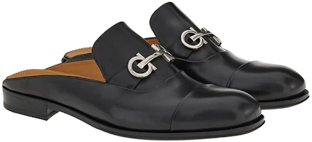 Order FERRAGAMO菲拉格慕 GANCINI 小牛皮 休閒鞋套 時尚涼拖 男款 黑色