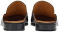 Shop FERRAGAMO Salvatore Gancini 'Sandal Selip Kulit Hitam' 021056-758265