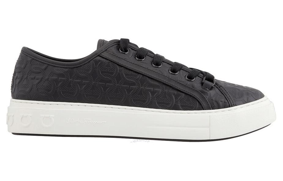 Order FERRAGAMO Salvatore Gancini 'Kulit Sapi Hitam Bertekstur' 02C213-724489