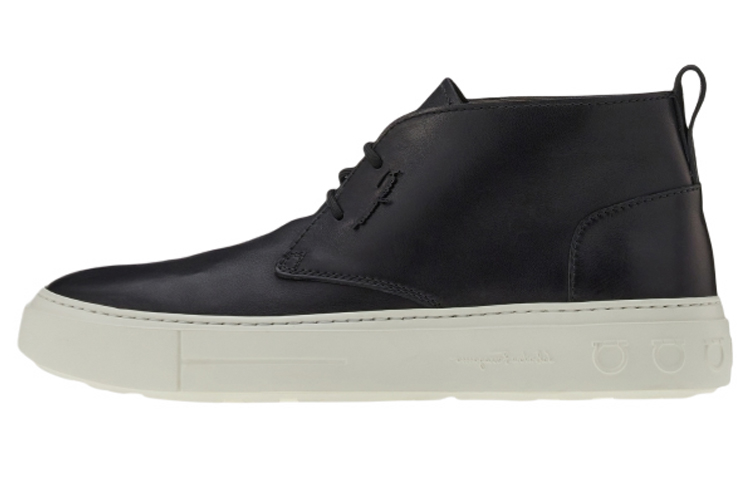 Buy FERRAGAMO菲拉格慕 GANCINI 牛皮革 休閒舒適 短筒靴 男款 黑色