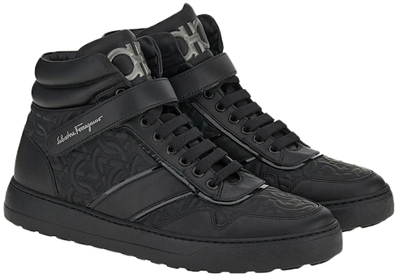 FERRAGAMO Salvatore Gancini High-Top ''Pelle Nera'' 020856-754083 Order FERRAGAMO Salvatore Gancini High-Top ''Pelle Nera'' 020856-754083