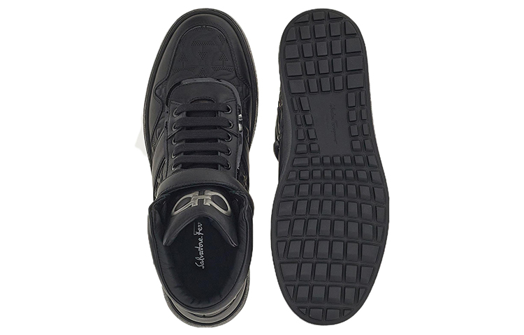 Purchase FERRAGAMO Salvatore Gancini High-Top ''Pelle Nera'' 020856-754083