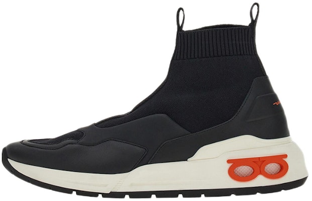 FERRAGAMO Salvatore Gancini High-Top 'Black Leather Sock' 021219-759720 Buy FERRAGAMO Salvatore Gancini High-Top 'Black Leather Sock' 021219-759720