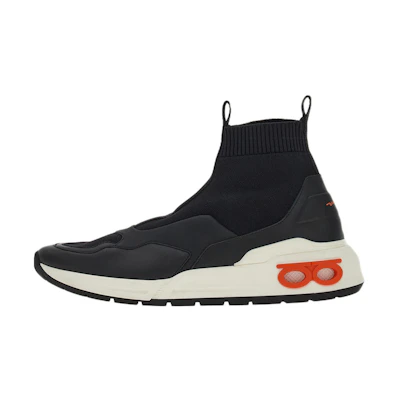 FERRAGAMO Salvatore Gancini High-Top 'Black Leather Sock'