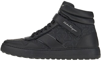 FERRAGAMO Salvatore Gancini High-Top 'Black Leather' 020856-754083 FERRAGAMO Salvatore Gancini High-Top 'Black Leather' 020856-754083