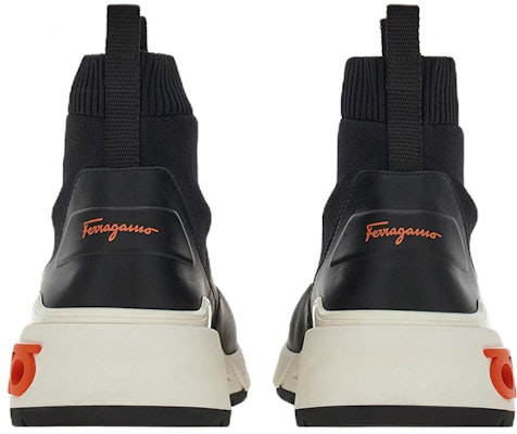 FERRAGAMO Salvatore Gancini High-Top 'Black Leather Sock' 021219-759720 Shop FERRAGAMO Salvatore Gancini High-Top 'Black Leather Sock' 021219-759720