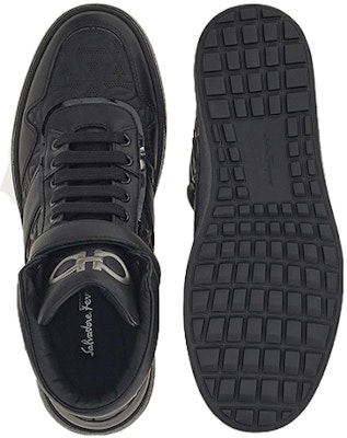FERRAGAMO Salvatore Gancini High-Top 'Black Leather' 020856-754083 Purchase FERRAGAMO Salvatore Gancini High-Top 'Black Leather' 020856-754083