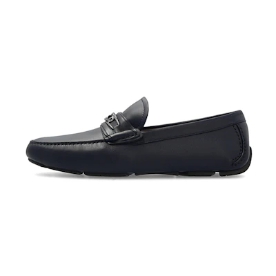 FERRAGAMO Salvatore Gancini Leather Slip-On 'Deep Navy'