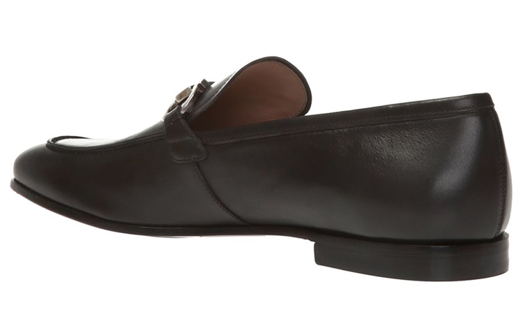 FERRAGAMO Salvatore Gancini Loafer 'Black Logo Buckle' 圖 4