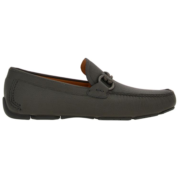 Order FERRAGAMO菲拉格慕 GANCINI錘紋 扣飾樂福鞋 男款 深灰色