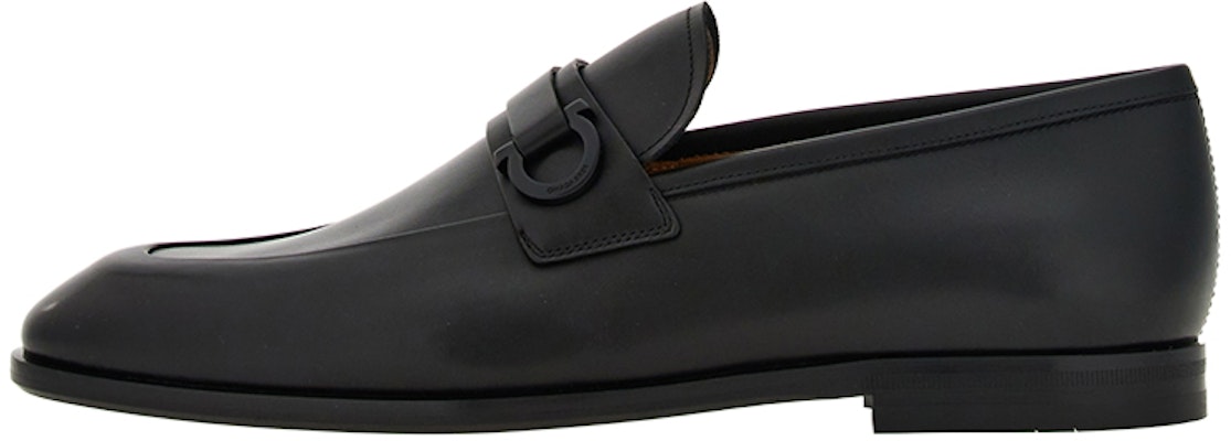 FERRAGAMO菲拉格慕 GANCINI 光滑 扣飾套腳 樂福鞋 男款 黑色 Buy FERRAGAMO菲拉格慕 GANCINI 光滑 扣飾套腳 樂福鞋 男款 黑色