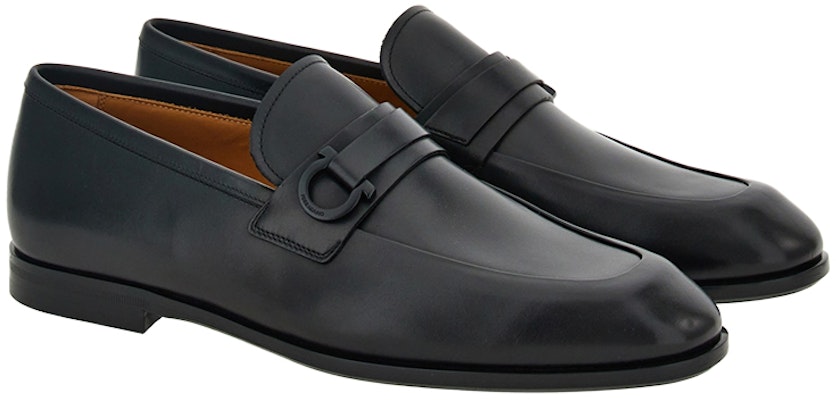 FERRAGAMO菲拉格慕 GANCINI 光滑 扣飾套腳 樂福鞋 男款 黑色 Order FERRAGAMO菲拉格慕 GANCINI 光滑 扣飾套腳 樂福鞋 男款 黑色