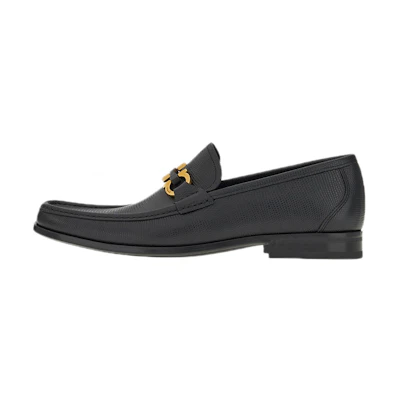 FERRAGAMO Salvatore Gancini Moccasin 'Black Buckle'