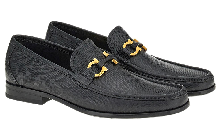 FERRAGAMO Salvatore Gancini Moccasin 'Black Buckle' 圖 2