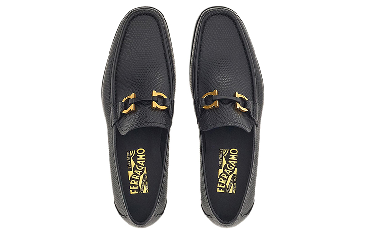 FERRAGAMO Salvatore Gancini Moccasin 'Black Buckle' 圖 3