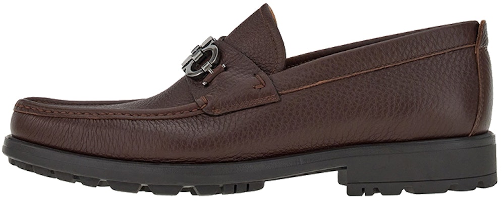 FERRAGAMO菲拉格慕 Gancini 牛皮革 鉚釘 套腳 休閒鞋 男款 棕色 Buy FERRAGAMO菲拉格慕 Gancini 牛皮革 鉚釘 套腳 休閒鞋 男款 棕色