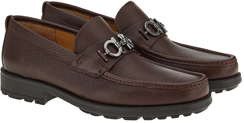 FERRAGAMO菲拉格慕 Gancini 牛皮革 鉚釘 套腳 休閒鞋 男款 棕色 Order FERRAGAMO菲拉格慕 Gancini 牛皮革 鉚釘 套腳 休閒鞋 男款 棕色