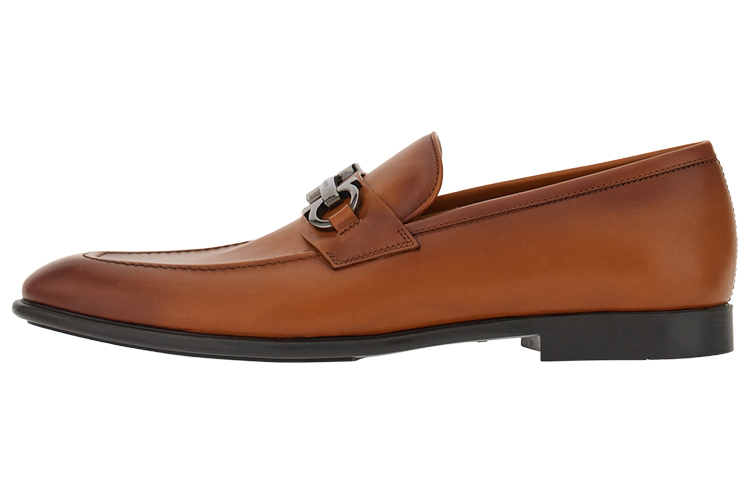 Buy FERRAGAMO菲拉格慕 粒紋錘紋 套足 樂福鞋 男款 米色